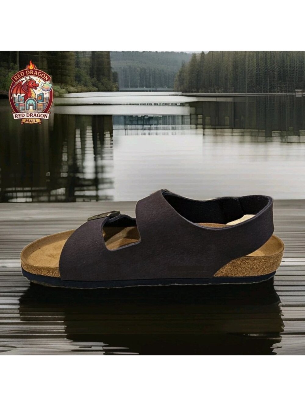 Birkenstock Milano Oil Navy Blue Sandals - Men's Size 11 - Picture 5 of 7